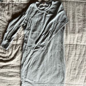 J Crew 3/4 Sleeve Grey Crewneck Dress